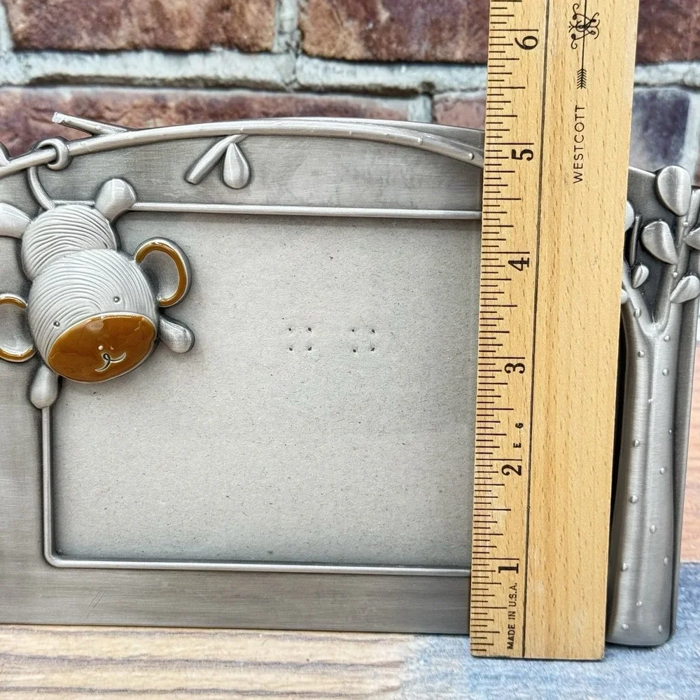 Pewter Monkey‎ in Tree Photo Picture Frame 2011 Fetco International Novelty